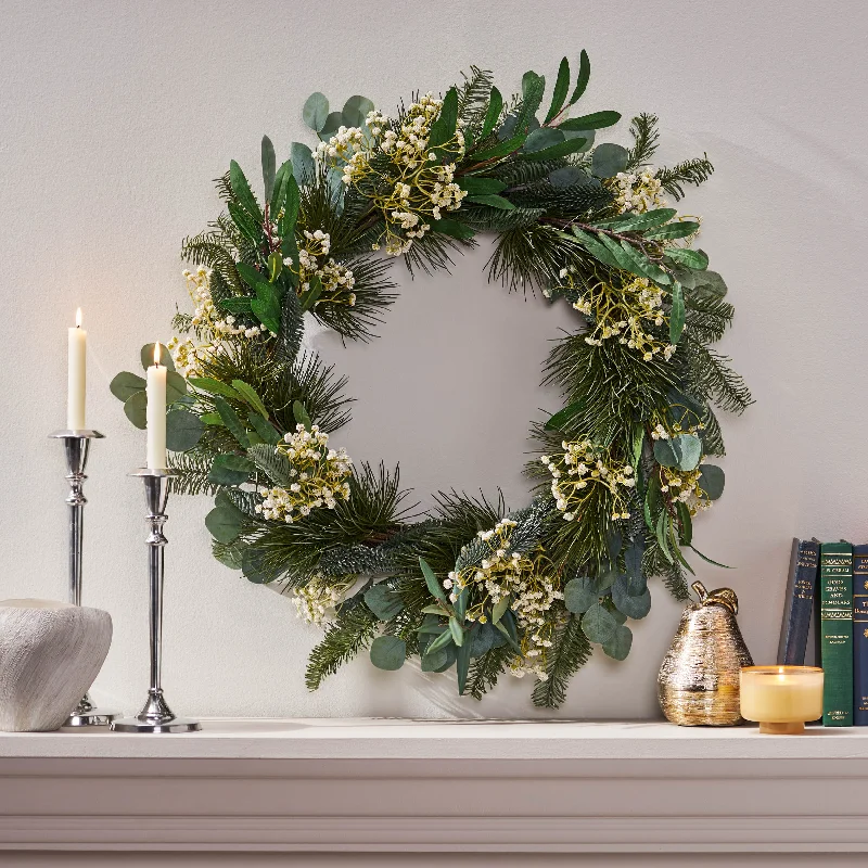 The Perfect Time To Shop And Save Krylo 30-inch Wreath with Eucalyptus Leaves, Pine Twigs The Perfect Time To Shop And Save Krylo 30-inch Wreath with Eucalyptus Leaves, Pine Twigs