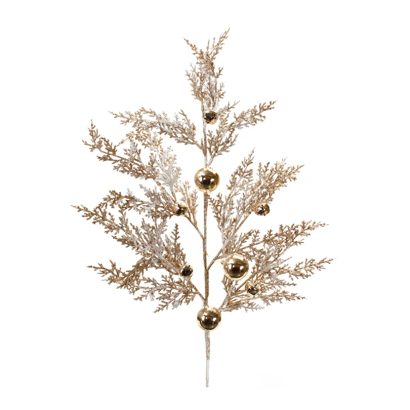 Weekend Deals to Brighten Your Day Flocked Sleigh Bell Pine Spray