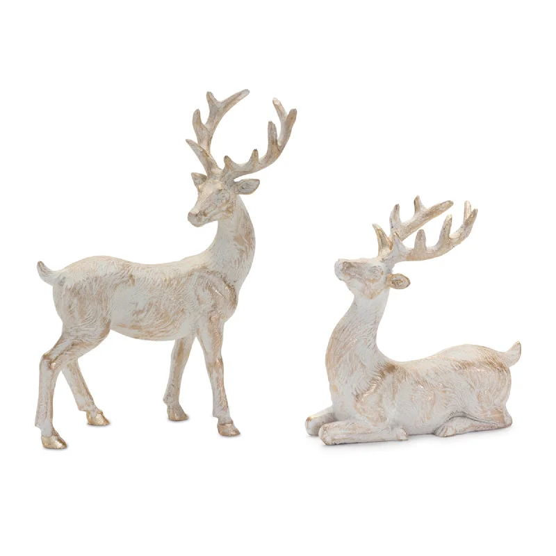 Super Savings Brushed Gold Holiday Deer Figurine, Set of 6