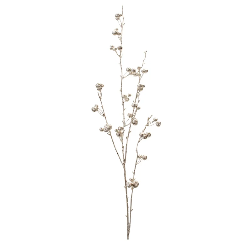Shop Now Glittered Gold Berry Twig Spray, Set of 6