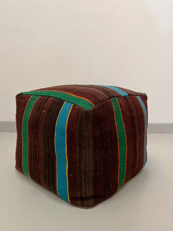 Weekend Deals That Wow Ait Yadine Vintage Hanbel Pouf Square - Stripe