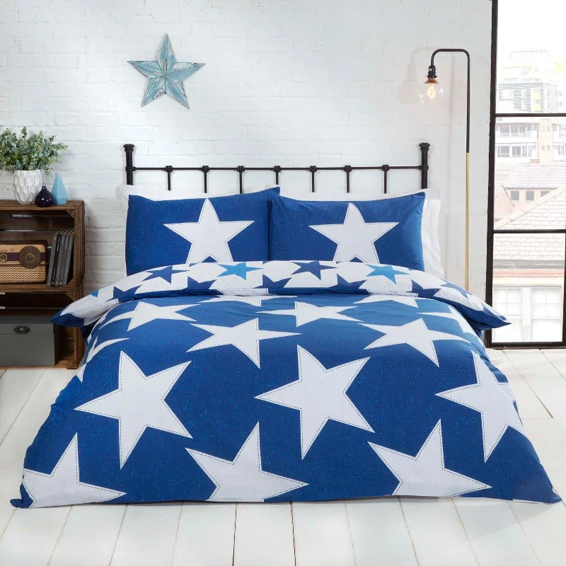 Online Specials All Stars Duvet Cover Set Navy