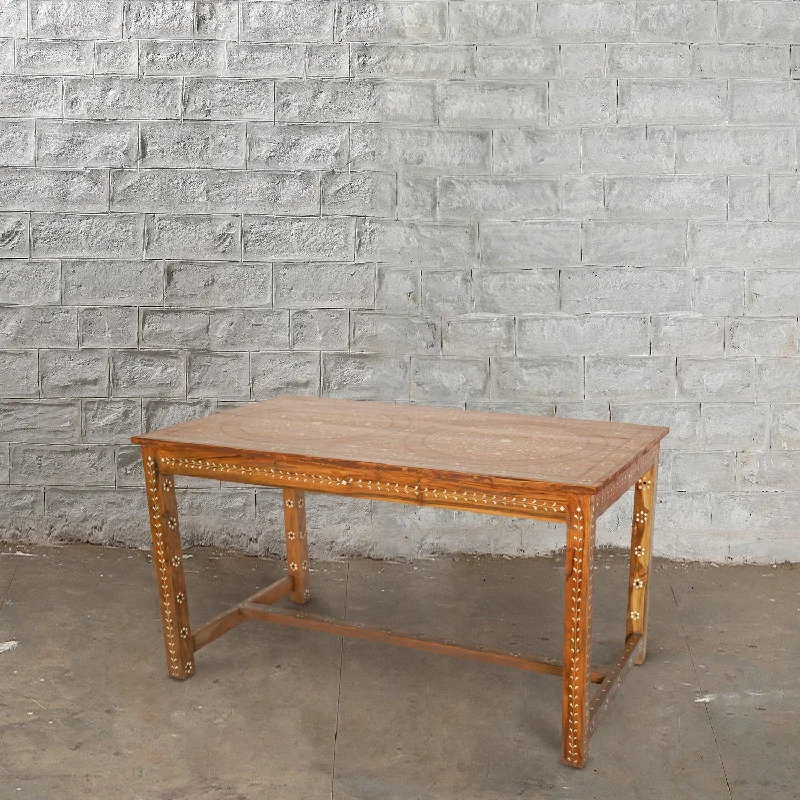 Crazy Deals Anglo Indian Teak Inlaid Table