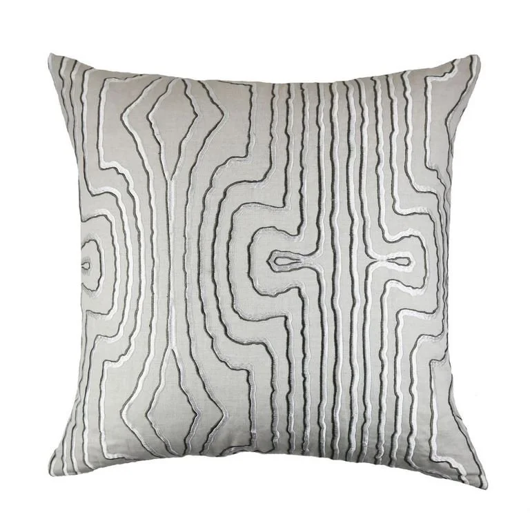 Super Deal Contour Natural & Charcoal Pillow by Ann Gish