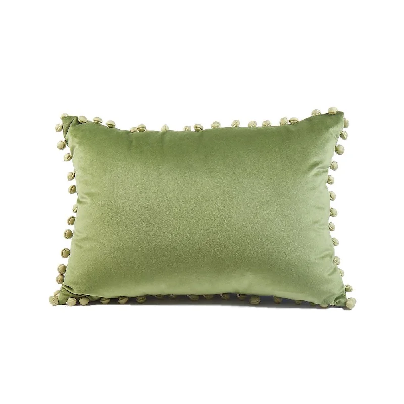 Savings Alert Sage Ball Trim Decorative Pillow by Ann Gish