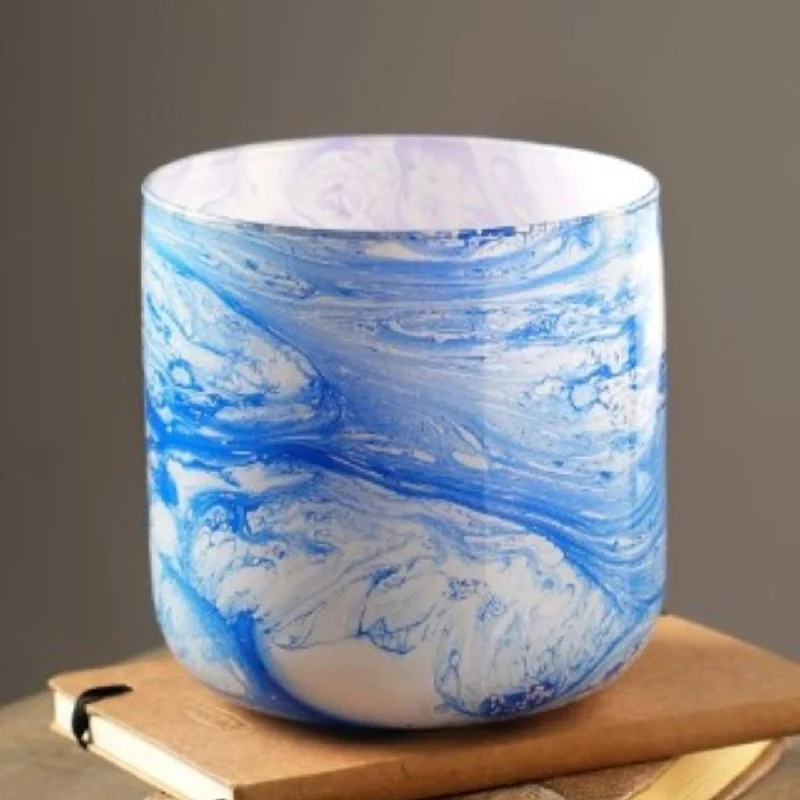 Cash Savings Blue & White Marble Finish U-Shaped Hurricane