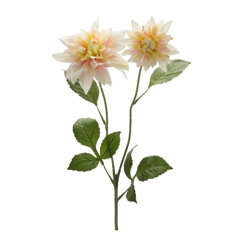Closeout Deal Blush Dahlia Flower Stems, Set of 6