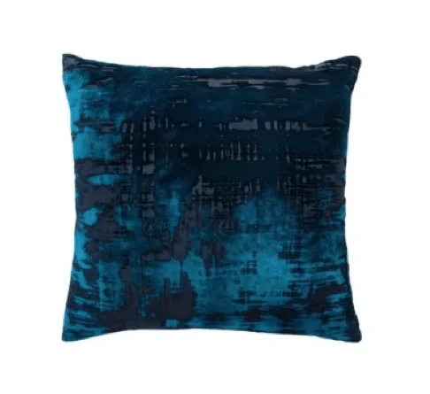 Closeout Sale Brush Stroke Cobalt Black Velvet Pillows by Kevin O'Brien
