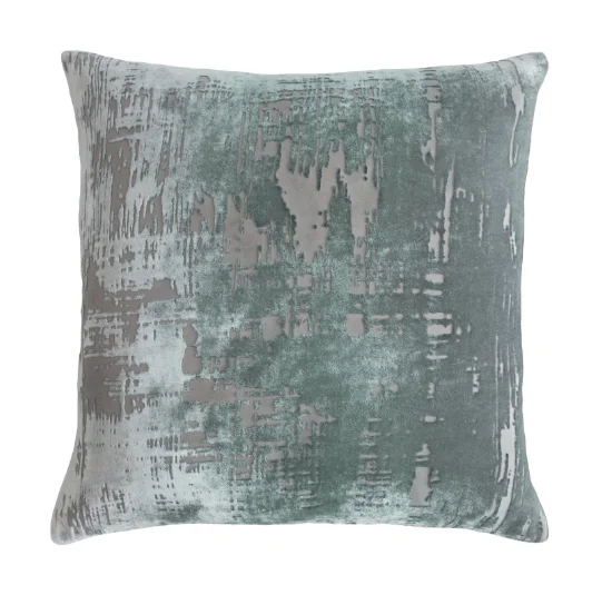 Overstock Sale Brush Stroke Jade Velvet Pillows by Kevin O'Brien