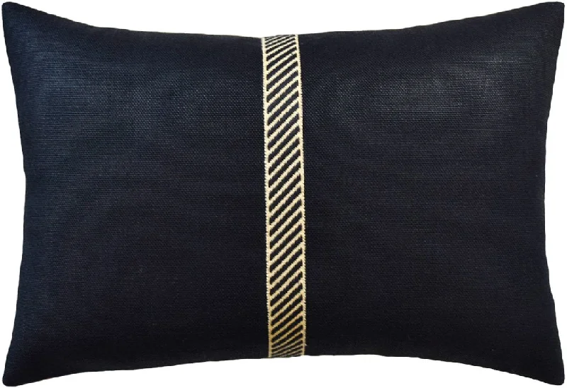 Early Access Cabana Tape Sand & Shade Lumbar Pillow by Ryan Studio