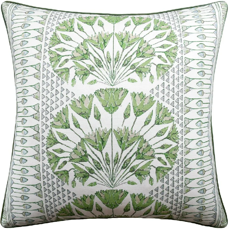Discount Deals Cairo Green and White Pillow by Ryan Studio