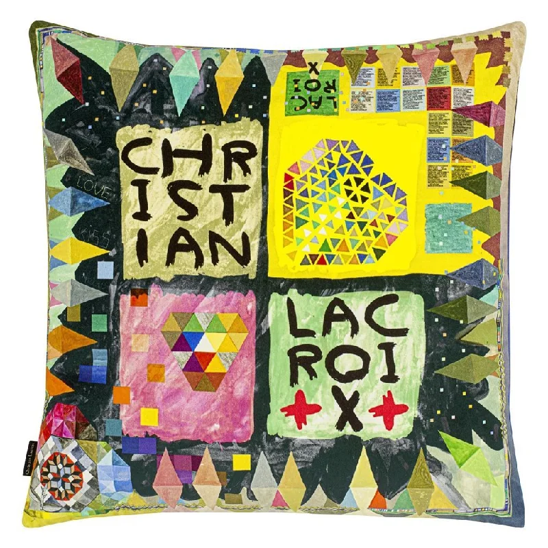 Fantastic Deals Christian Lacroix Arlecchino Wood Multicolore Decorative Pillow