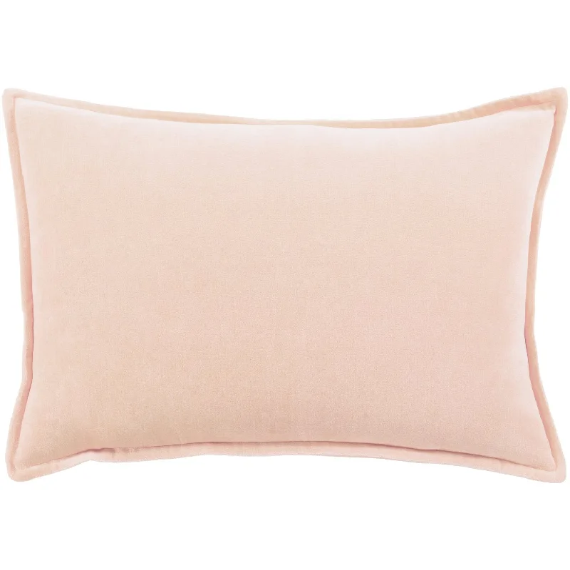 Can't Be Beat Cotton Velvet Pillow in Peach