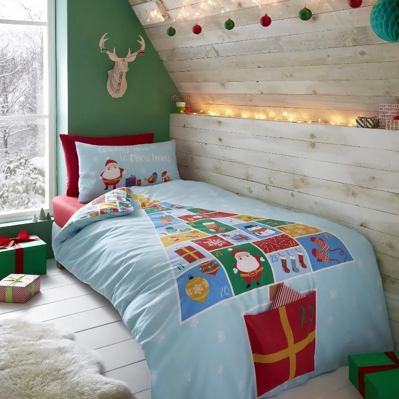 Hurry Up Countdown to Christmas Duvet Cover Set Single
