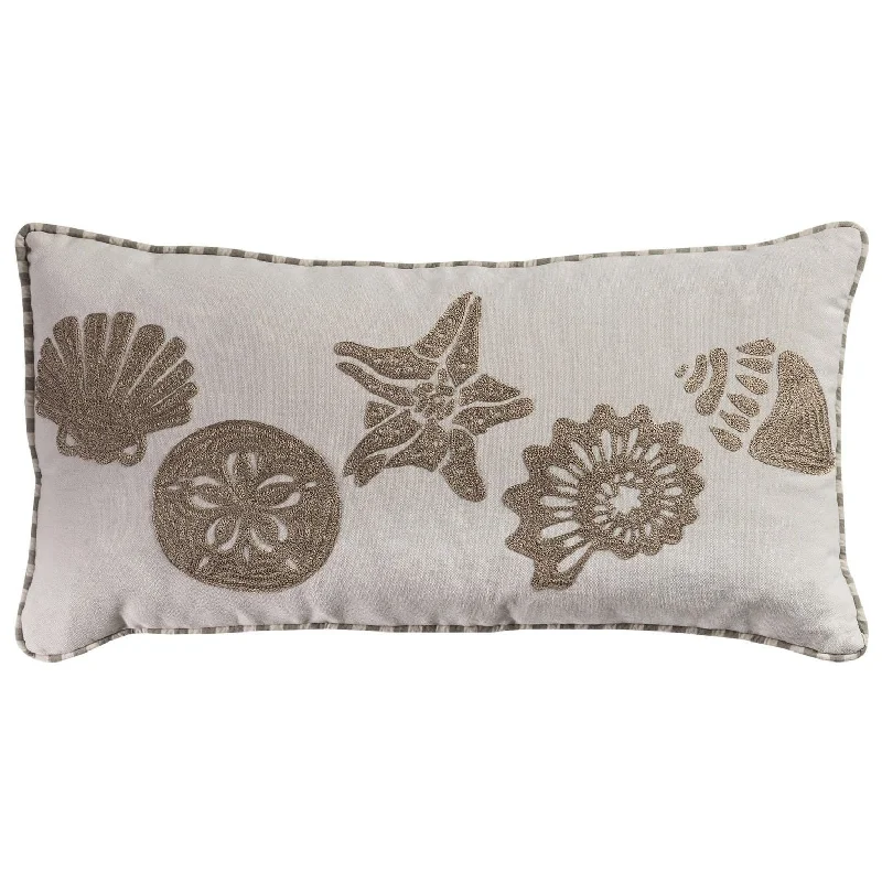 Last Chance To Grab These Amazing Deals Embroidered Cotton Shells Decorative Throw Pillow Last Chance To Grab These Amazing Deals Embroidered Cotton Shells Decorative Throw Pillow