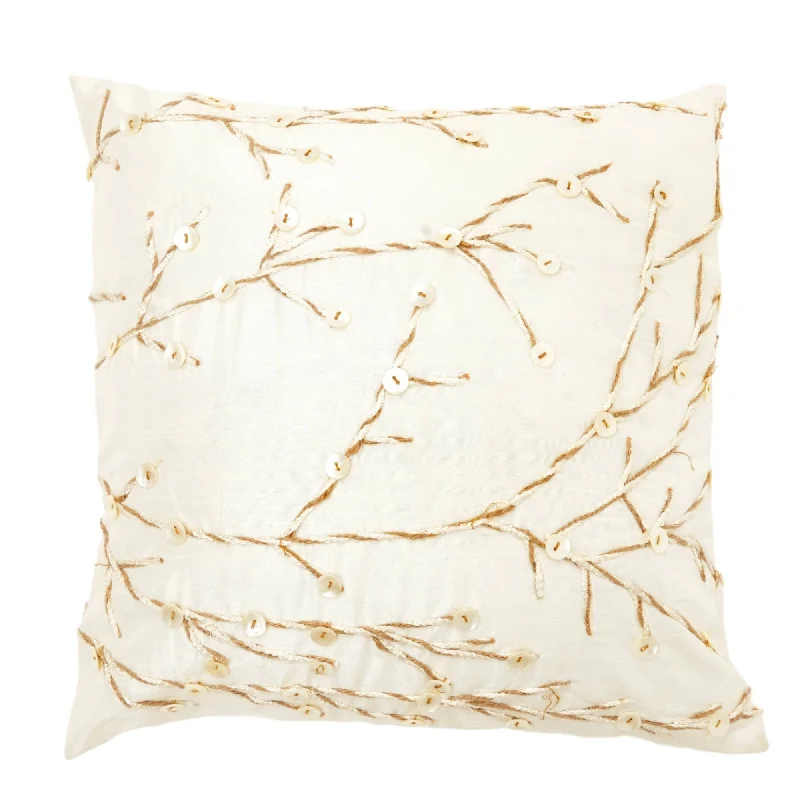 Weekend Bargains Await You Embroidered Winter Bliss Square Pillow