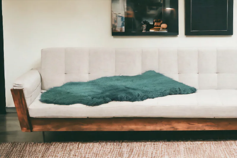 Weekend Savings Spree Emerald Faux Fur Solid Color Plush Throw