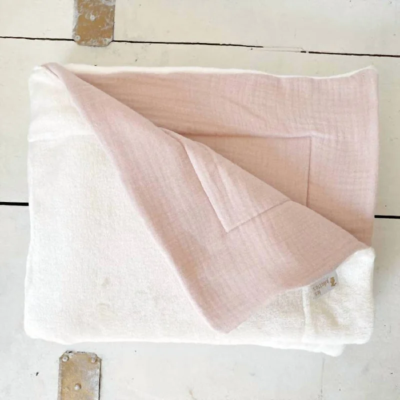 Weekend Savings Fiesta Gauze/fleece Blanket In Powder Pink