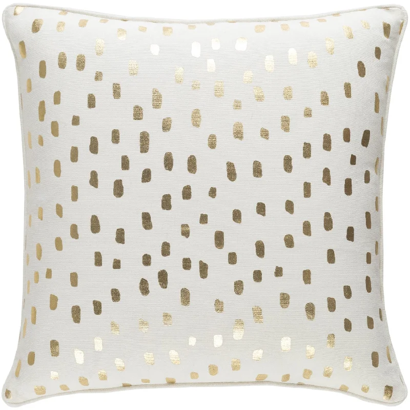 Super Deal Glyph Pillow in Metallic Gold