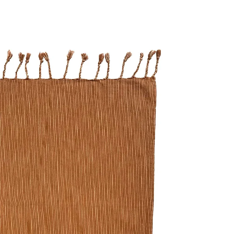 Celebrate the Weekend with Discounts Gobi Stripe Bed Cover in Caramel / Offwhite
