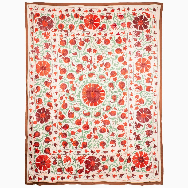 Unmissable Offer Green Vines In Garden Suzani Blanket