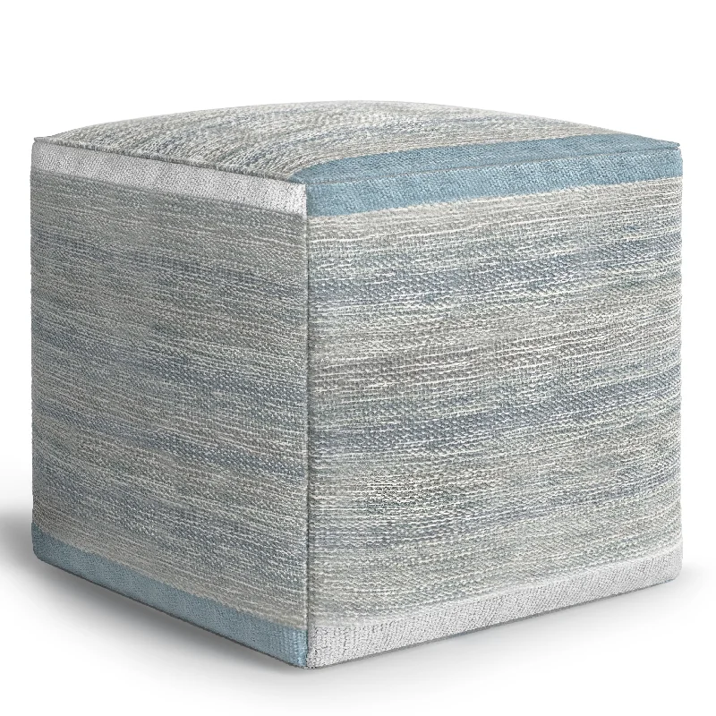 Year-End Clearance Handwoven Cotton Cube Pouf
