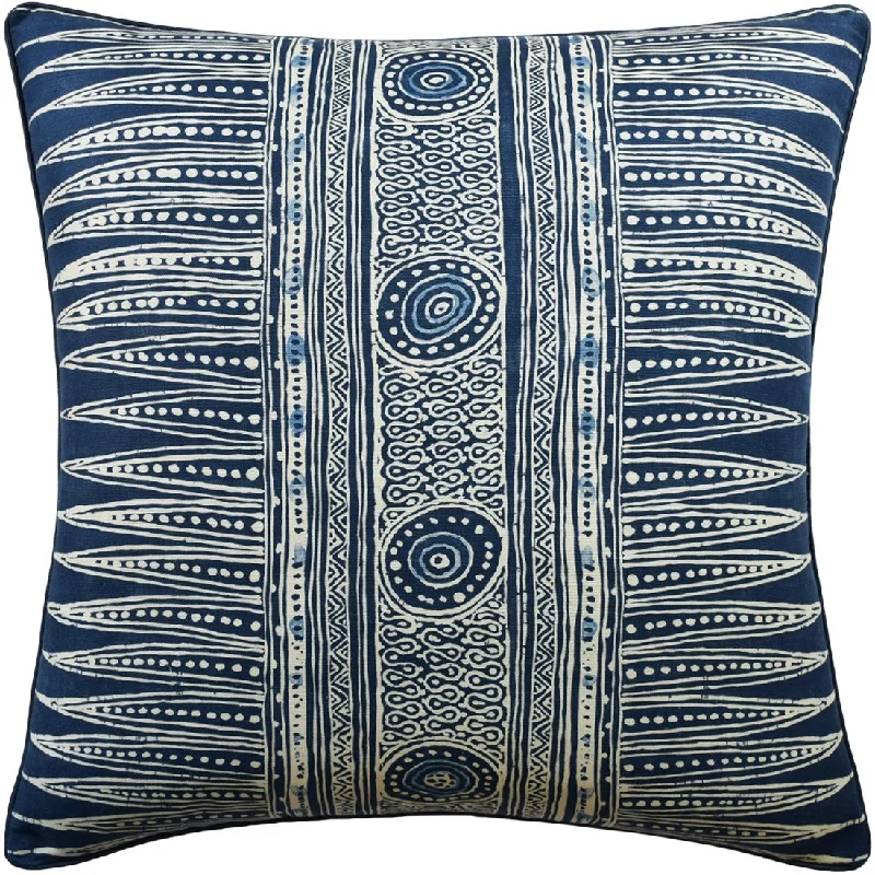 Weekend Bargains to Grab Indian Zag Indigo Pillow by Ryan Studio