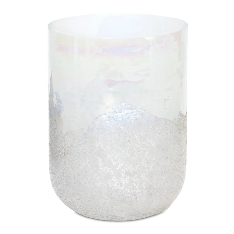 Don't Delay Irredescent 7" Glass Candle Holder