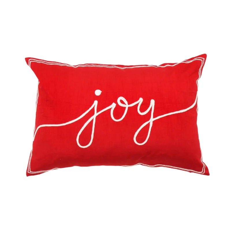 Weekend Bargains to Sizzle Joy Embroidered Decorative Pillow