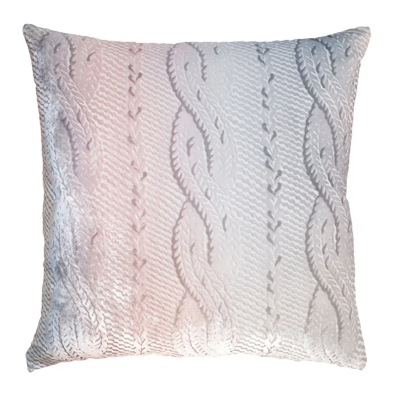 New Markdowns Moonstone Cable Knit Velvet Pillow by O'Brien Studio