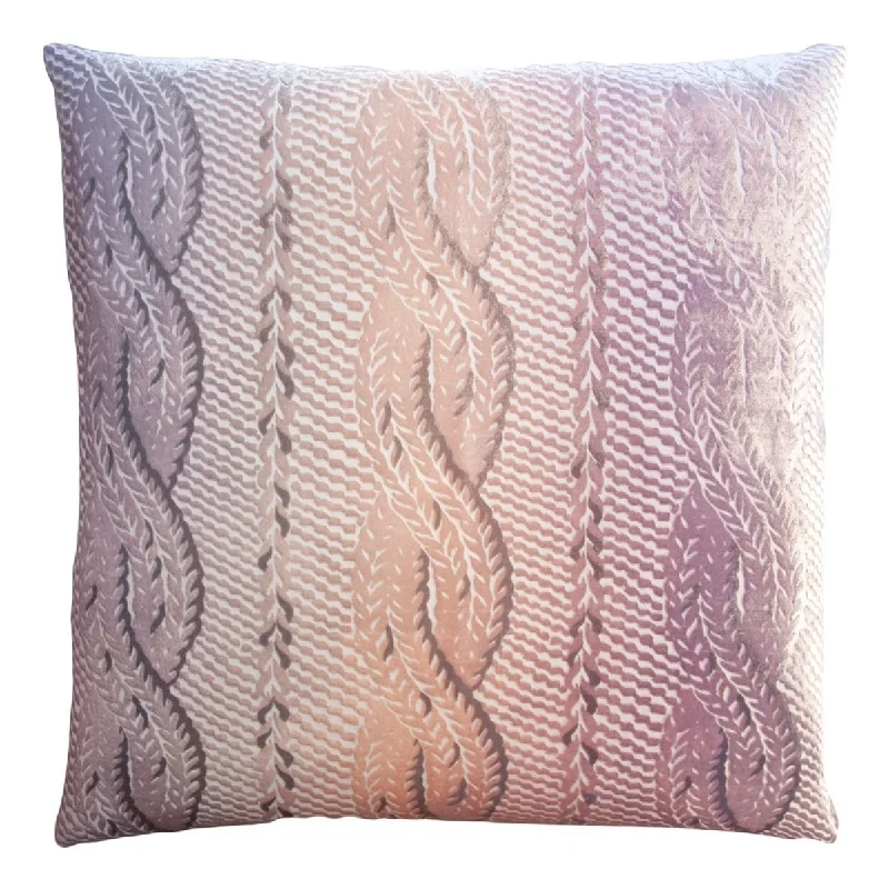 Overstock Opal Cable Knit Velvet Pillow by Kevin O'Brien Studio