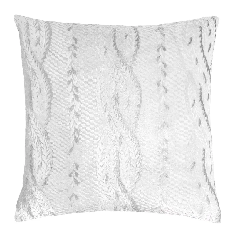Can't Beat White Cable Knit Decorative Pillows by Kevin O'Brien Studio