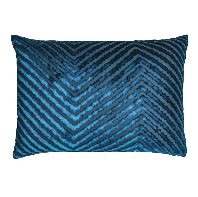 Steal Deal Cobalt Black Chevron Pillow by Kevin O'Brien Studio