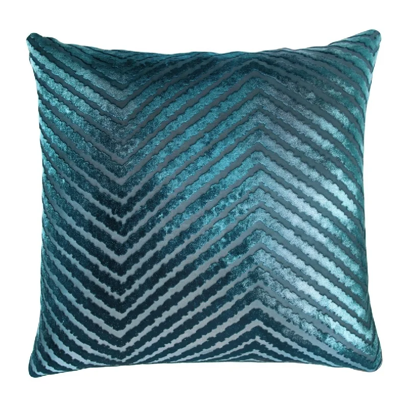 Season Finale Sale Pacific Chevron Velvet Pillow by Kevin O'Brien Studio