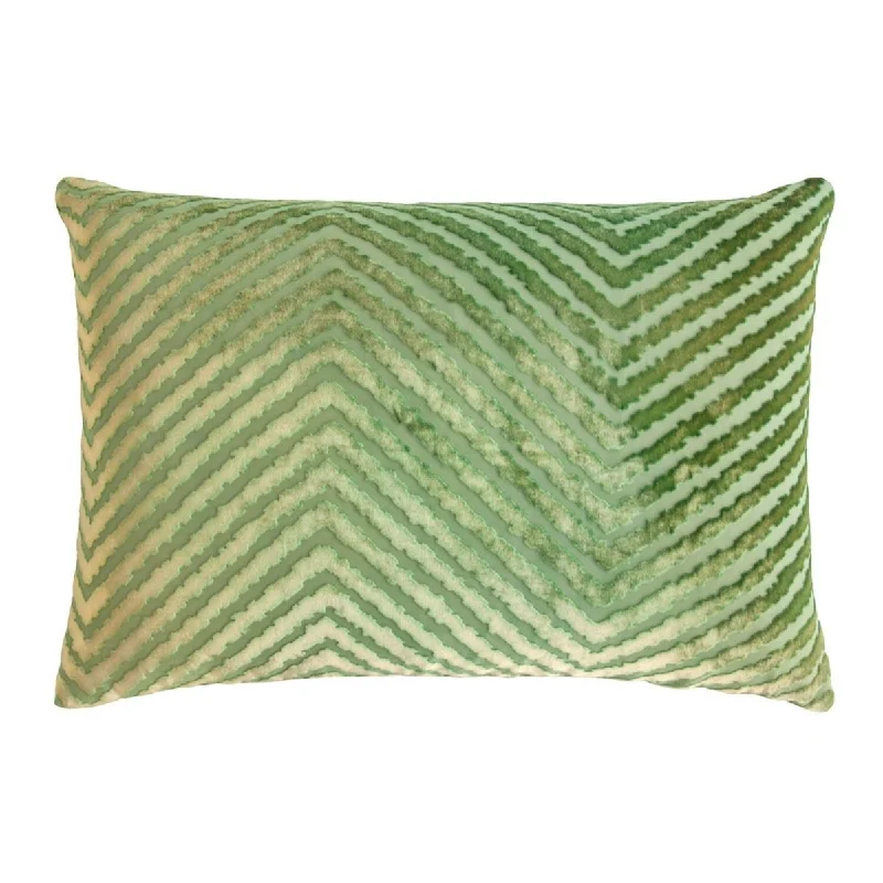 Weekend Discounts to Enjoy Grass Chevron Velvet Pillows by Kevin O'Brien Studio