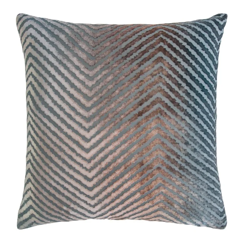 Weekend Deals That Sizzle Gunmetal Chevron Velvet Pillows by Kevin O'Brien Studio