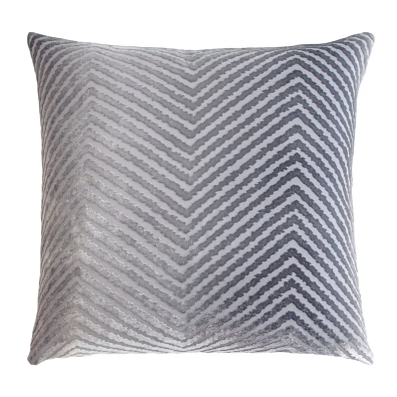 Your Chance To Save Big This Weekend Silver Gray Chevron Velvet Pillows by Kevin O'Brien Studio