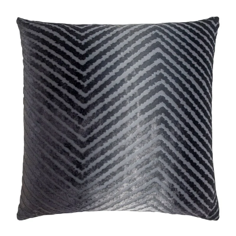 Weekend Bargains to Sizzle Smoke Chevron Velvet Pillows by Kevin O'Brien Studio