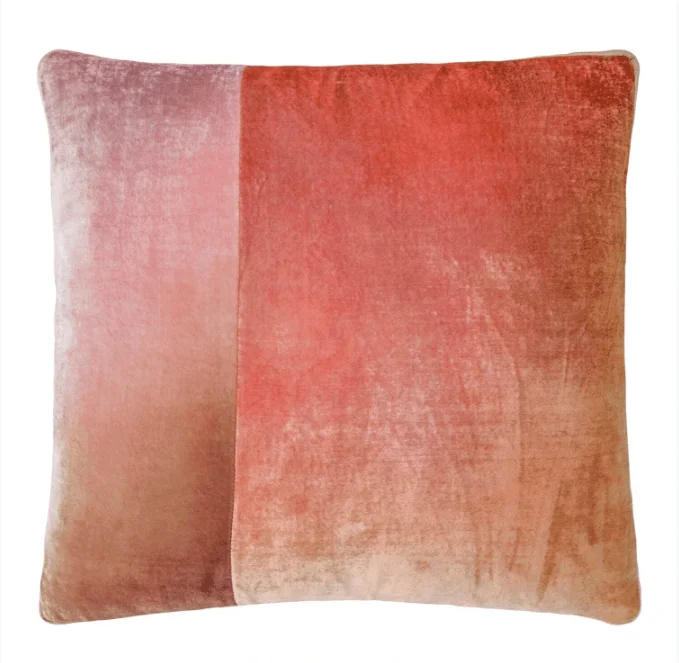 The Best Time To Shop Is Now Blush Velvet Color Block Pillow by Kevin O'Brien Studio The Best Time To Shop Is Now Blush Velvet Color Block Pillow by Kevin O'Brien Studio