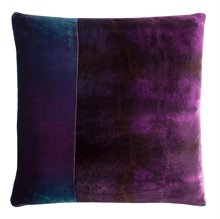 Hurry! Special Deals Ending Soon Shark Velvet Color Block Pillow by Kevin O'Brien Studio