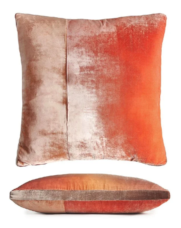 Bargain Prices Sunstone Velvet Color Block Throw Pillow