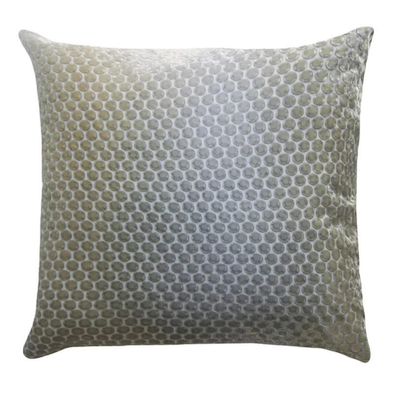 Special Buy Dots Nickel Velvet Pillow by Kevin O'Brien Studio