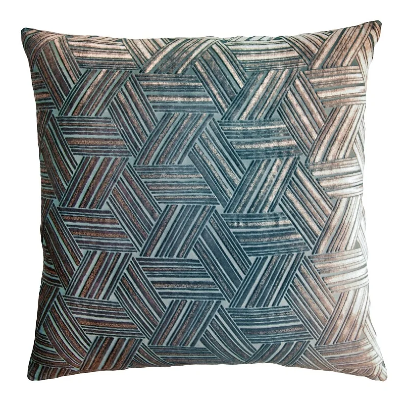 Bonus Savings Gunmetal Entwined Velvet Pillow by Kevin O'Brien Studio