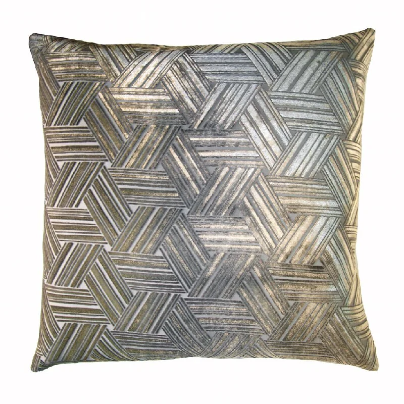 Can't Miss Nickel Entwined Velvet Pillow by Kevin O'Brien Studio
