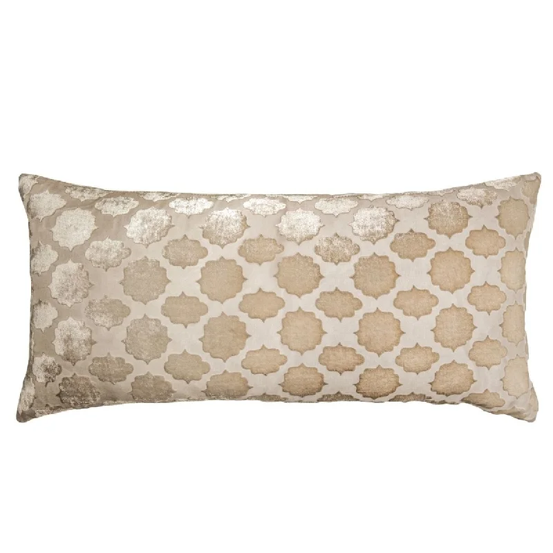 Overstock Sale Latte Mod Fretwork Pillow by Kevin O'Brien Studio