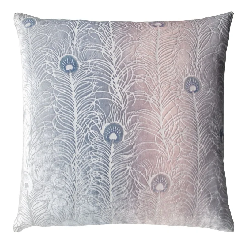 Crazy Savings Moonstone Peacock Feather Pillow by Kevin O'Brien Studio