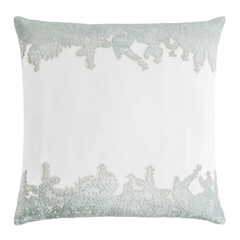 Great Deals Sage & White Ferns Velvet Appliqué Pillow