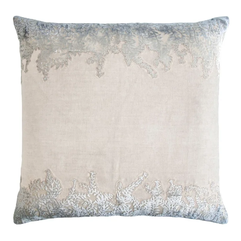 Extra Savings Seaglass Ferns Velvet Applique Pillow