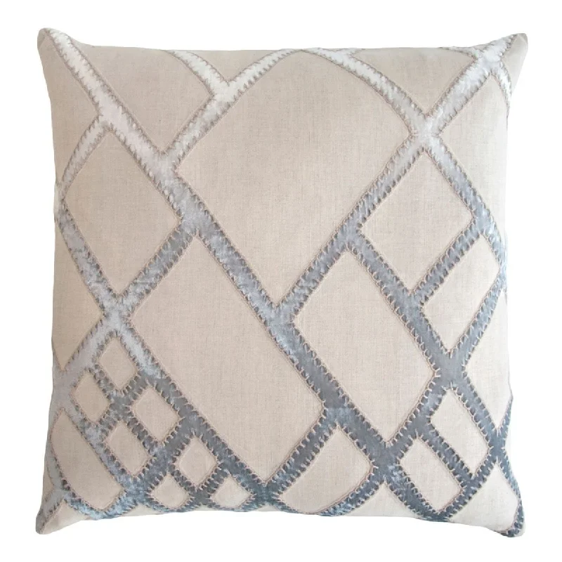 Can't Miss Seaglass Net Velvet Appliqué Pillow by Kevin O'Brien Studio