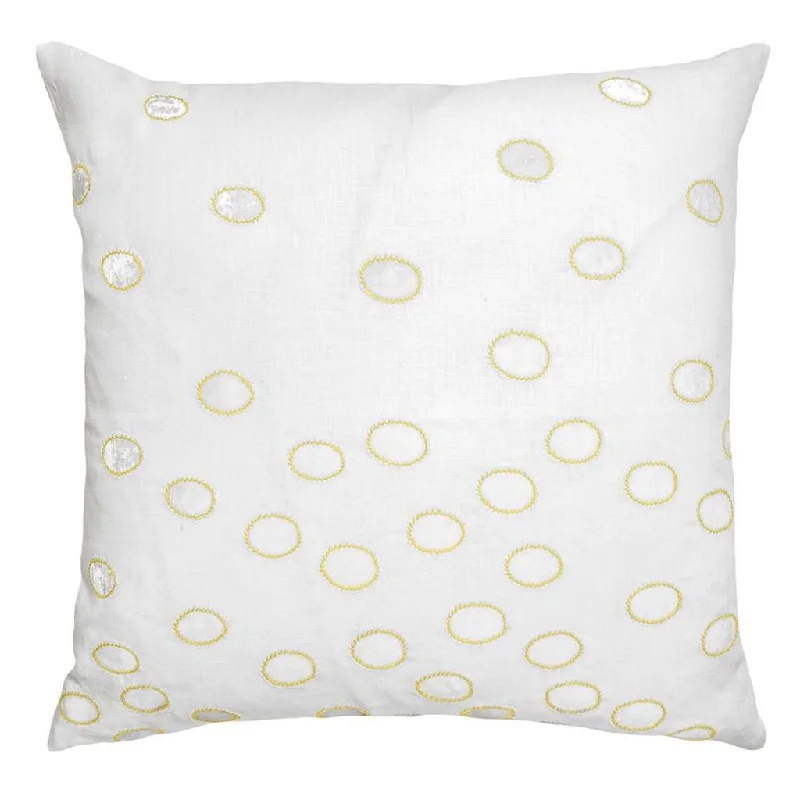 Weekend Offers That Tempt Yellow Ovals Velvet Appliqué Pillow by Kevin O'Brien Studio Weekend Offers That Tempt Yellow Ovals Velvet Appliqué Pillow by Kevin O'Brien Studio